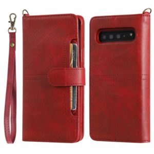 For Galaxy S10 5G Multifunctional Detachable Magnetic Horizontal Flip Leather Case with Card Slots & Holder & Wallet & Photo Frame(Red) (OEM)