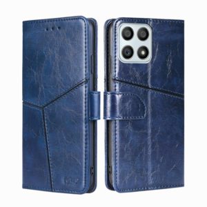 For Honor X30i Geometric Stitching Horizontal Flip Leather Phone Case(Blue) (OEM)