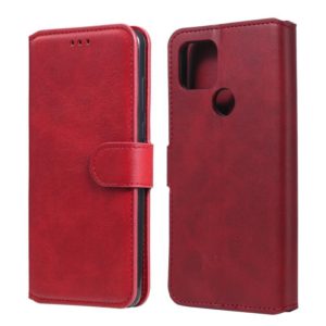 For Google Pixel 5 XL / Pixel 4a 5G Classic Calf Texture PU + TPU Horizontal Flip Leather Case, with Holder & Card Slots & Wallet(Red) (OEM)