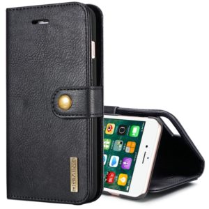 DG.MING for iPhone 8 Plus & iPhone 7 Plus Crazy Horse Texture Horizontal Flip Detachable Magnetic Protective Case with Holder & Card Slots & Wallet(Black) (DG.MING) (OEM)