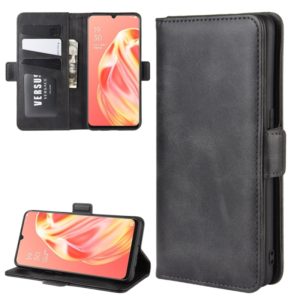For OPPO A91 Dual-side Magnetic Buckle Horizontal Flip PU Leather Case with Holder & Card Slots & Wallet(Black) (OEM)