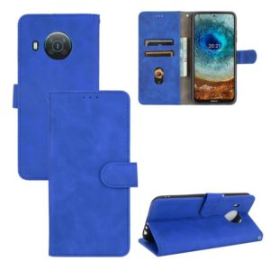 For Nokia X10 Solid Color Skin Feel Magnetic Buckle Horizontal Flip Calf Texture PU Leather Case with Holder & Card Slots & Wallet(Blue) (OEM)