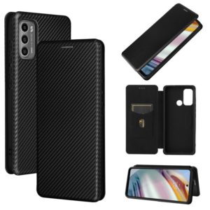 For Motorola Moto G60 / G40 Fusion Carbon Fiber Texture Horizontal Flip TPU + PC + PU Leather Case with Card Slot(Black) (OEM)