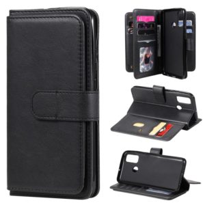 For Huawei P Smart(2020) Multifunctional Magnetic Copper Buckle Horizontal Flip Solid Color Leather Case with 10 Card Slots & Wallet & Holder & Photo Frame(Black) (OEM)