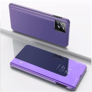 For OPPO Find X3 / Find X3 Pro Plated Mirror Horizontal Flip Leather Case with Holder(Purple Blue) (OEM)