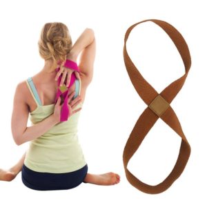 2 PCS Yoga Stretch Belt Cotton Thick Mobius Strip(Brown) (OEM)
