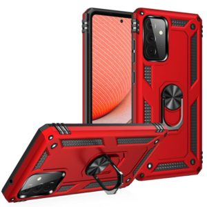 For Samsung Galaxy A72 5G / 4G Shockproof TPU + PC Protective Case with 360 Degree Rotating Holder(Red) (OEM)