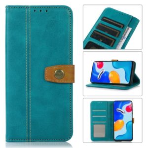 For Motorola Moto G52 4G Stitching Thread Calf Texture Leather Phone Case(Green) (OEM)