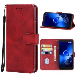 Leather Phone Case For Alcatel 1C(Red) (OEM)