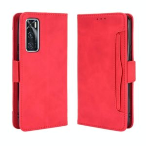For vivo V20 SE/Y70 2020 Wallet Style Skin Feel Calf Pattern Leather Case ，with Separate Card Slot(Red) (OEM)