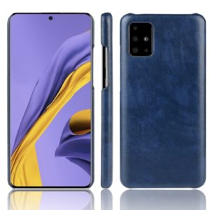 For Galaxy A51 Shockproof Litchi Texture PC + PU Case(Blue) (OEM)