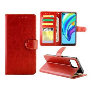 For OPPO Reno4 Lite / F17 Pro/A93 Crazy Horse Texture Leather Horizontal Flip Protective Case with Holder & Card Slots & Wallet & Photo Frame(Brown) (OEM)
