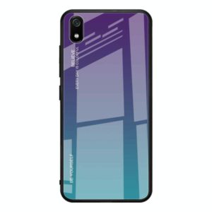For Xiaomi Redmi 7A Gradient Color Glass Case(Purple) (OEM)