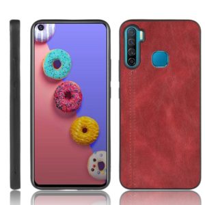 For Infinix S5 / S5 Lite/ X652 Shockproof Sewing Cow Pattern Skin PC + PU + TPU Case(Red) (OEM)