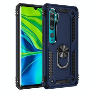 For Xiaomi Mi CC9 Pro Armor Shockproof TPU + PC Protective Case with 360 Degree Rotation Holder(Blue) (OEM)