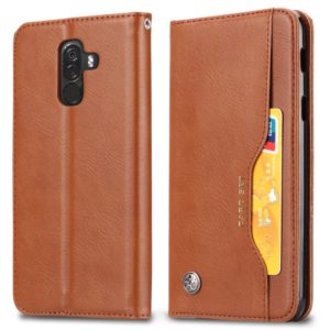 Knead Skin Texture Horizontal Flip Leather Case for Xiaomi Pocophone F1, with Photo Frame & Holder & Card Slots & Wallet(Brown) (OEM)