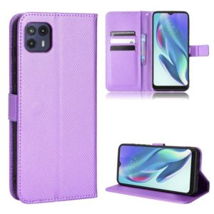 For Motorola Moto G50 5G Global Diamond Texture Leather Phone Case(Purple) (OEM)