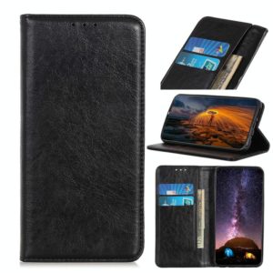 For OnePlus 8T Magnetic Crazy Horse Texture Horizontal Flip Leather Case with Holder & Card Slots & Wallet(Black) (OEM)