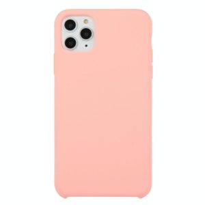 For iPhone 11 Pro Max Solid Color Solid Silicone Shockproof Case(Pink) (OEM)