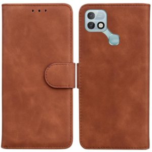 For Infinix Hot 10i / Smart 5 Pro X659B / PR652B / S658E Skin Feel Pure Color Flip Leather Phone Case(Brown) (OEM)