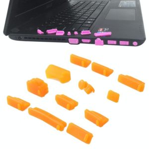 13 in 1 Universal Silicone Anti-Dust Plugs for Laptop(Orange) (OEM)