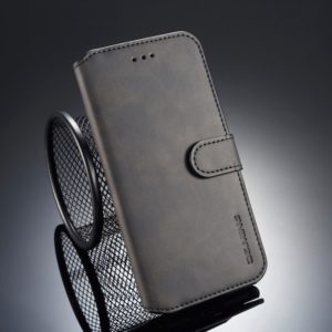 DG.MING Retro Oil Side Horizontal Flip Case for iPhone 8 Plus & 7 Plus, with Holder & Card Slots & Wallet (Black) (DG.MING) (OEM)