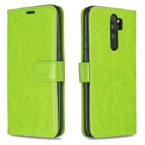 For Xiaomi Redmi Note 8 Pro Crazy Horse Texture Horizontal Flip Leather Case with Holder & Card Slots & Wallet & Photo Frame(Green) (OEM)