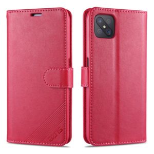 For OPPO A92s AZNS Sheepskin Texture Horizontal Flip Leather Case with Holder & Card Slots & Wallet(Red) (AZNS) (OEM)