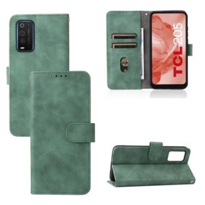 For TCL 205 Skin Feel Magnetic Buckle Leather Phone Case(Green) (OEM)