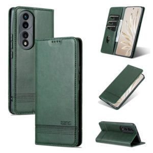 For Honor 70 Pro AZNS Magnetic Calf Texture Flip Leather Phone Case(Dark Green) (AZNS) (OEM)