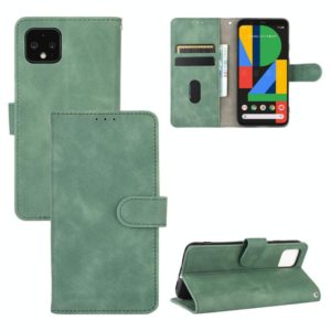 For Google Pixel 4 XL Solid Color Skin Feel Magnetic Buckle Horizontal Flip Calf Texture PU Leather Case with Holder & Card Slots & Wallet(Green) (OEM)
