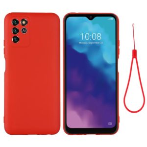 For ZTE V30 Vita Pure Color Liquid Silicone Shockproof Full Coverage Phone Case(Red) (OEM)