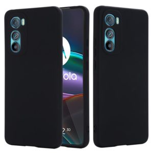 For Motorola Edge 30 Pure Color Liquid Silicone Shockproof Phone Case(Black) (OEM)