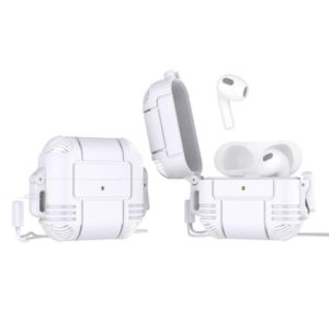 TPU Anti-full Earphone Protective Case with Lanyard For AirPods 3(White) (OEM)