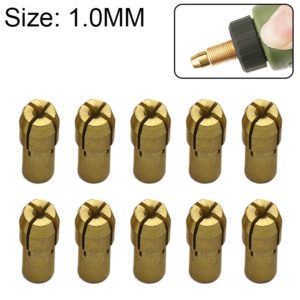 10 PCS Three-claw Copper Clamp Nut for Electric Mill Fittings，Bore diameter: 1.0mm (OEM)