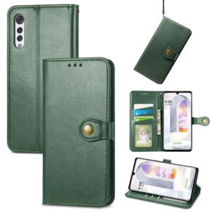 For LG Velvet 2 Pro Solid Color Leather Buckle Phone Case with Lanyard & Photo Frame & Card Slot & Wallet & Stand Function(Green) (OEM)