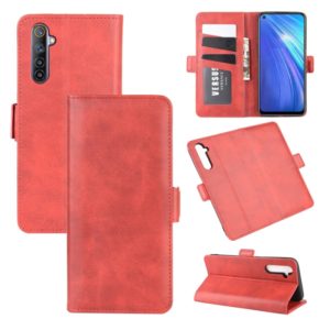 For OPPO Realme 6 Dual-side Magnetic Buckle Horizontal Flip Leather Case with Holder & Card Slots & Wallet(Red) (OEM)