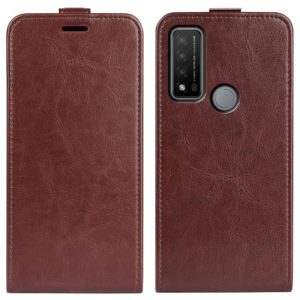 For TCL 20 R 5G R64 Texture Single Vertical Flip Leather Phone Protective Case with Card Slots & Photo Frame(Brown) (OEM)