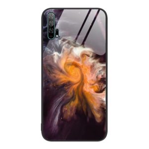 For Honor 20 Pro Marble Pattern Glass Protective Phone Case(Typhoon) (OEM)