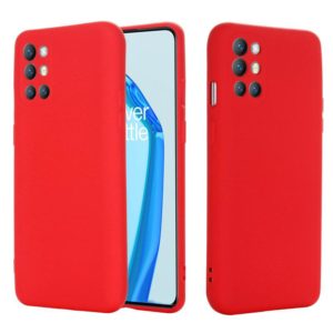 Pure Color Liquid Silicone Shockproof Full Coverage Case For OnePlus 9R(Red) (OEM)