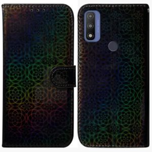 For Motorola Moto G Pure Colorful Magnetic Buckle Leather Phone Case(Black) (OEM)