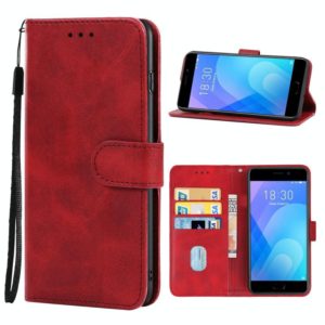 Leather Phone Case For Meizu M6 Note(Red) (OEM)