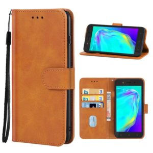 For Itel A17 Leather Phone Case(Brown) (OEM)