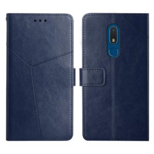 For Nokia C3 Y Stitching Horizontal Flip Leather Phone Case(Blue) (OEM)