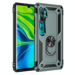 For Xiaomi Mi CC9 Pro Armor Shockproof TPU + PC Protective Case with 360 Degree Rotation Holder(Green) (OEM)