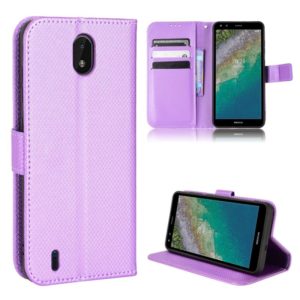 For Nokia C01 Plus Diamond Texture Leather Phone Case(Purple) (OEM)