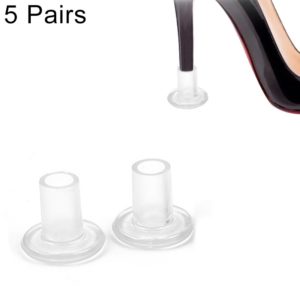 5 Pairs Non-slip Wear-resistant Increase Shoes High Stiletto Heel Protector Caps, Random Color Delivery (OEM)