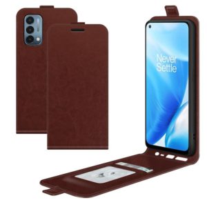 For OnePlus Nord N200 5G R64 Texture Single Vertical Flip Leather Protective Case with Card Slots & Photo Frame(Brown) (OEM)