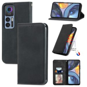 For TCL 30 5G / 30+ 5G Retro Skin Feel Magnetic Leather Phone Case(Black) (OEM)