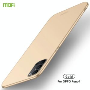For OPPO Reno4 MOFI Frosted PC Ultra-thin Hard Case(Gold) (MOFI) (OEM)
